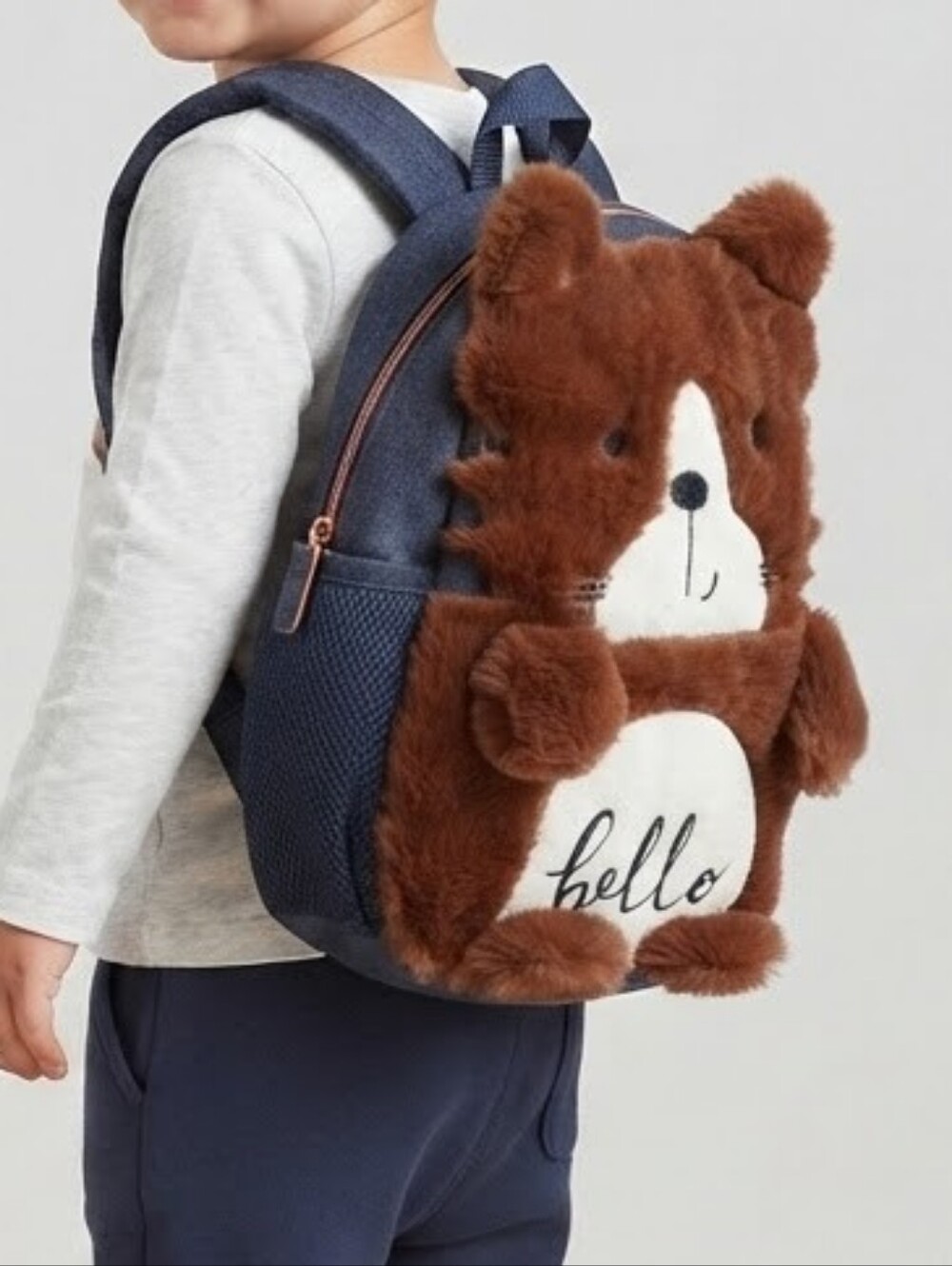 LC Waikiki Boy Plush Backpack-Blue